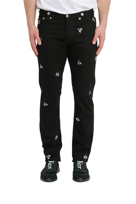 dior jeans bee mens black|christian Dior jeans price.